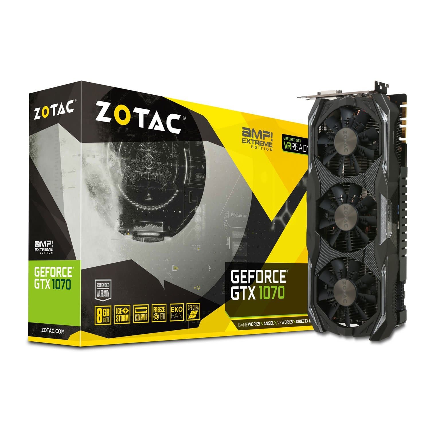 ZOTAC GeForce GTX 1070 AMP_ Extreme_ ZT_P10700B_10P_ 8GB GDD